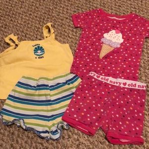 2T Toddler Summer Pajama lot - Gymboree & Old Navy
